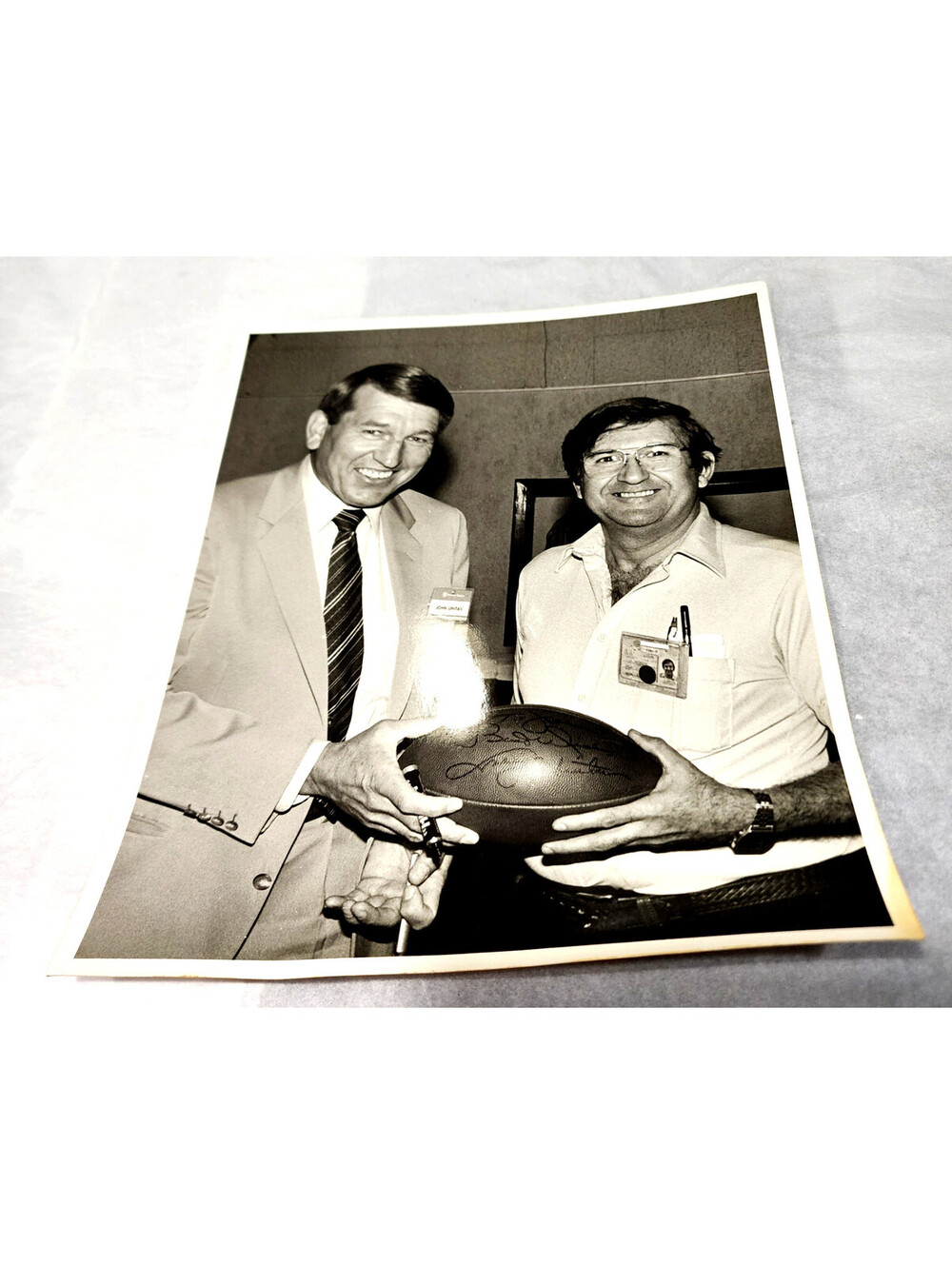 Vtg Johnny Unitas Baltimore Colts Original Candid Photo 1983 - 8x10 Sheet C